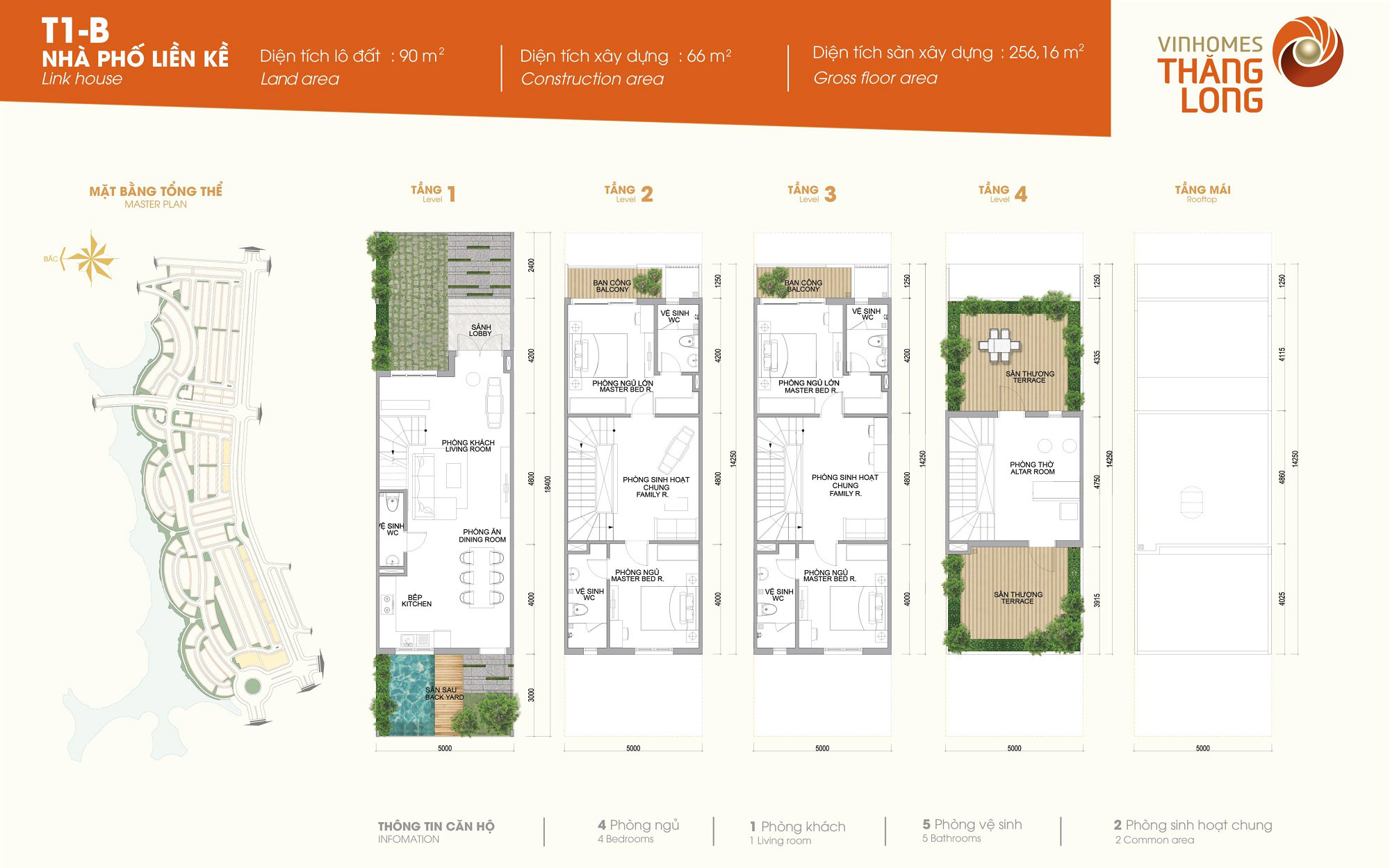 Mặt bằng liền kề T1B Vinhomes Thăng Long mat-bang-lien-ke-t1b-vinhomes-thang-long