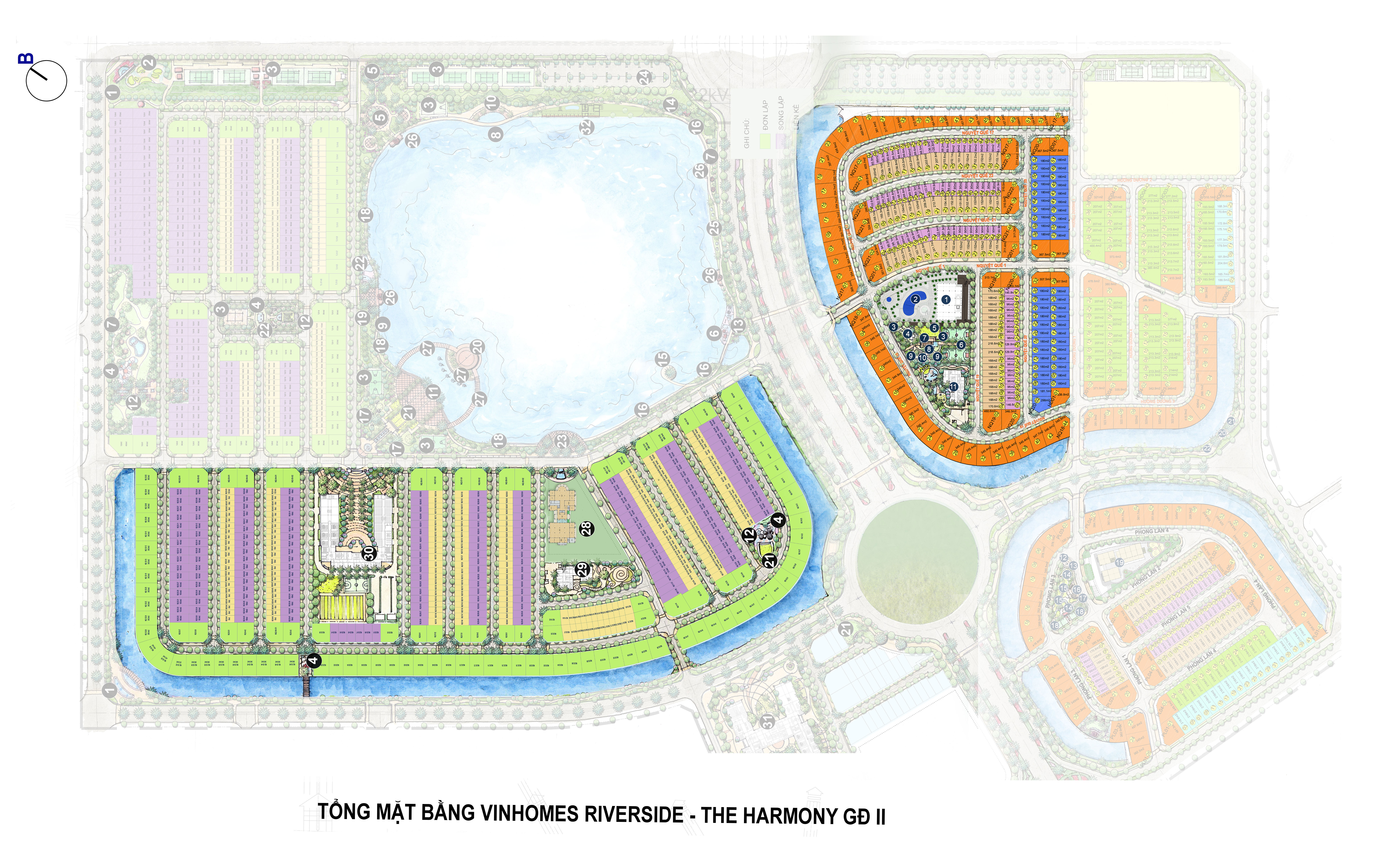 Mặt bằng tiểu khu Nguyệt Quế Vinhomes Riverside The Harmony mat-bang-tieu-khu-nguyet-que-vinhomes-riverside-the-harmony