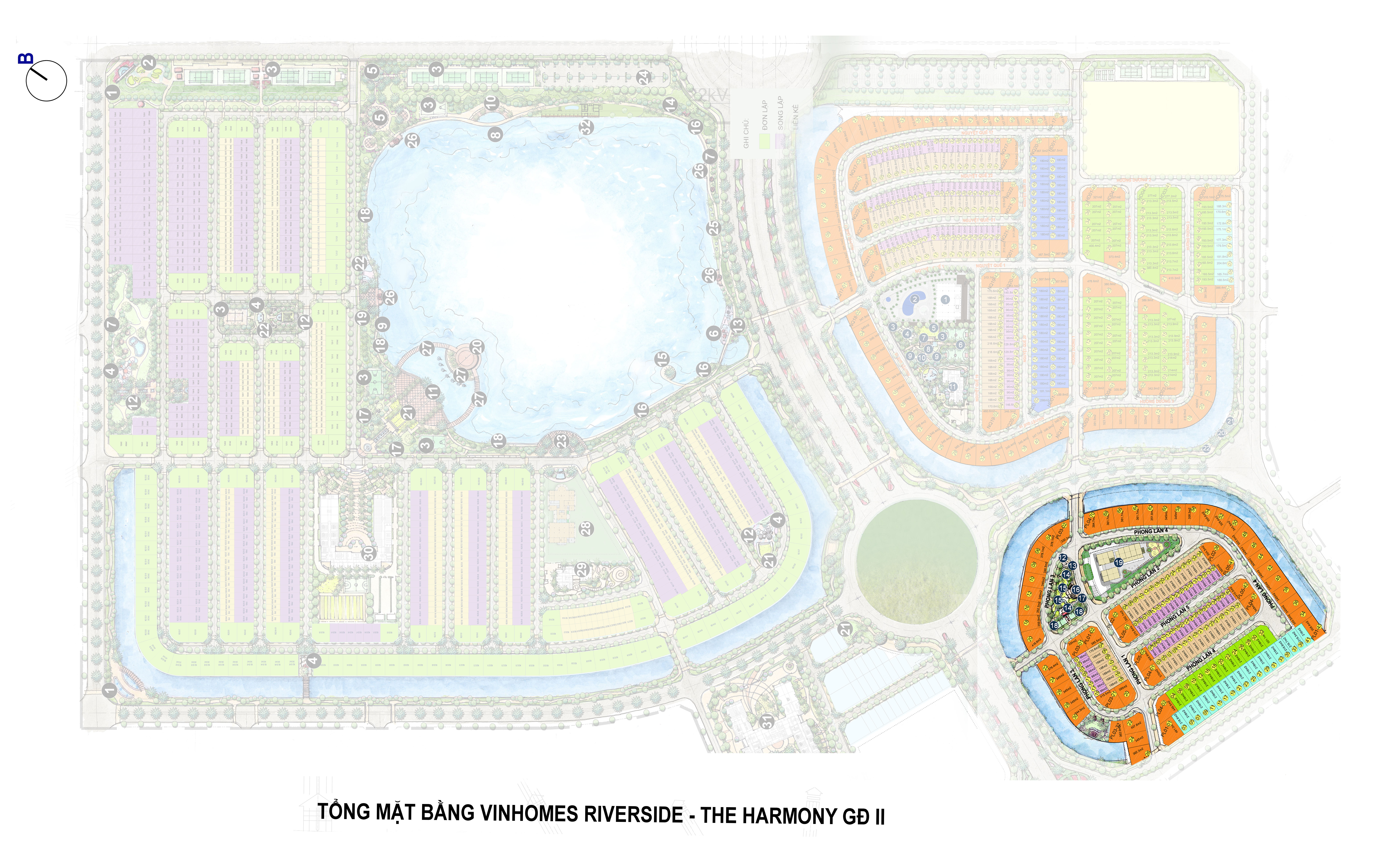 Mặt bằng tiểu khu Phong Lan Vinhomes Riverside The Harmony mat-bang-tieu-khu-phong-lan-vinhomes-riverside-the-harmony