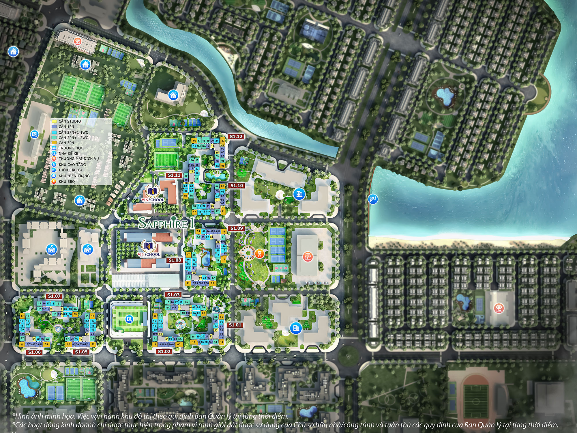 Mặt bằng phân khu The Sapphire 1 Vinhomes Ocean Park mat-bang-phan-khu-the-sapphire-1-vinhomes-ocean-park