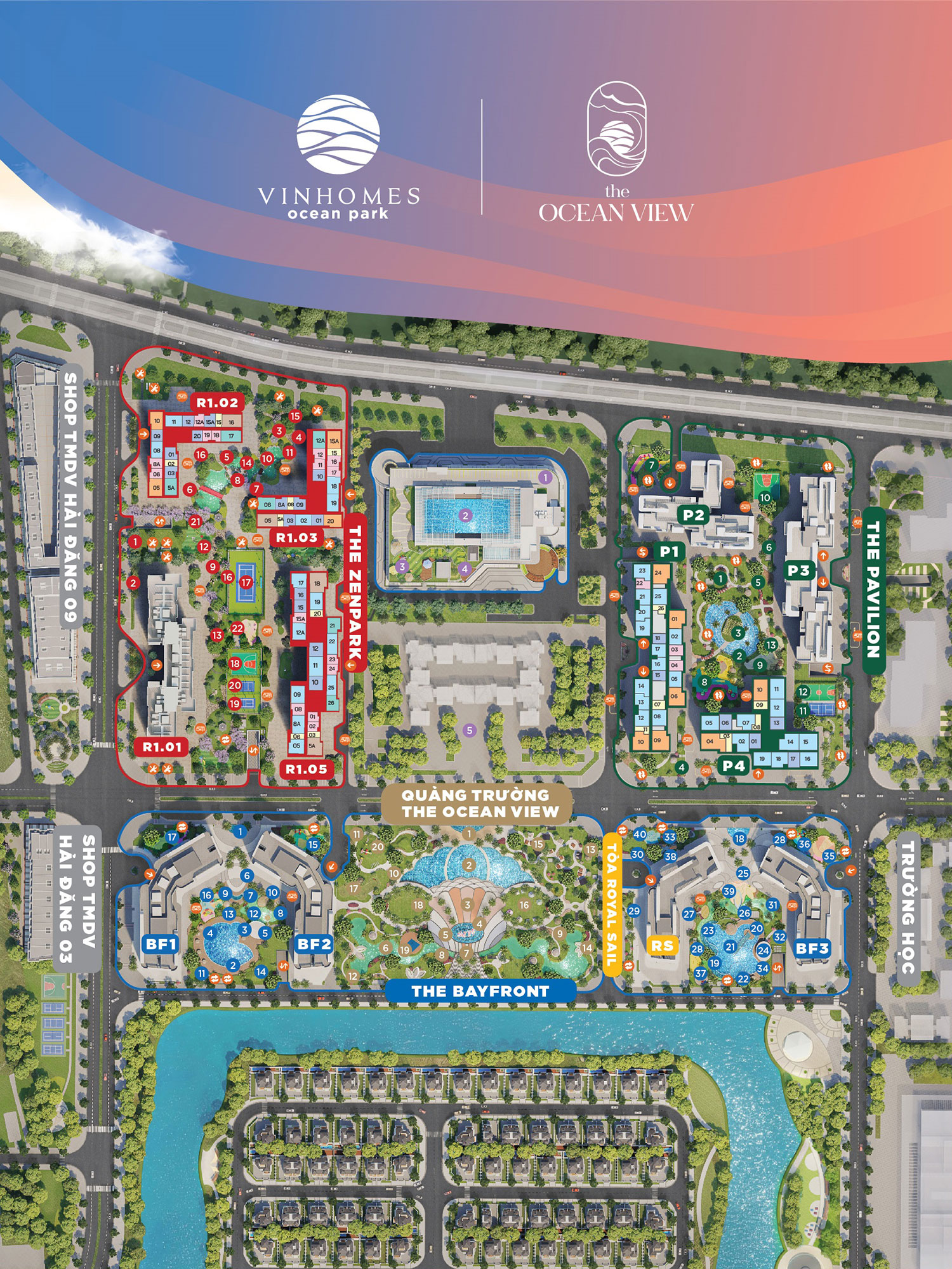 Mặt bằng phân khu The Ocean View Vinhomes Ocean Park mat-bang-phan-khu-the-ocean-view-vinhomes-ocean-park
