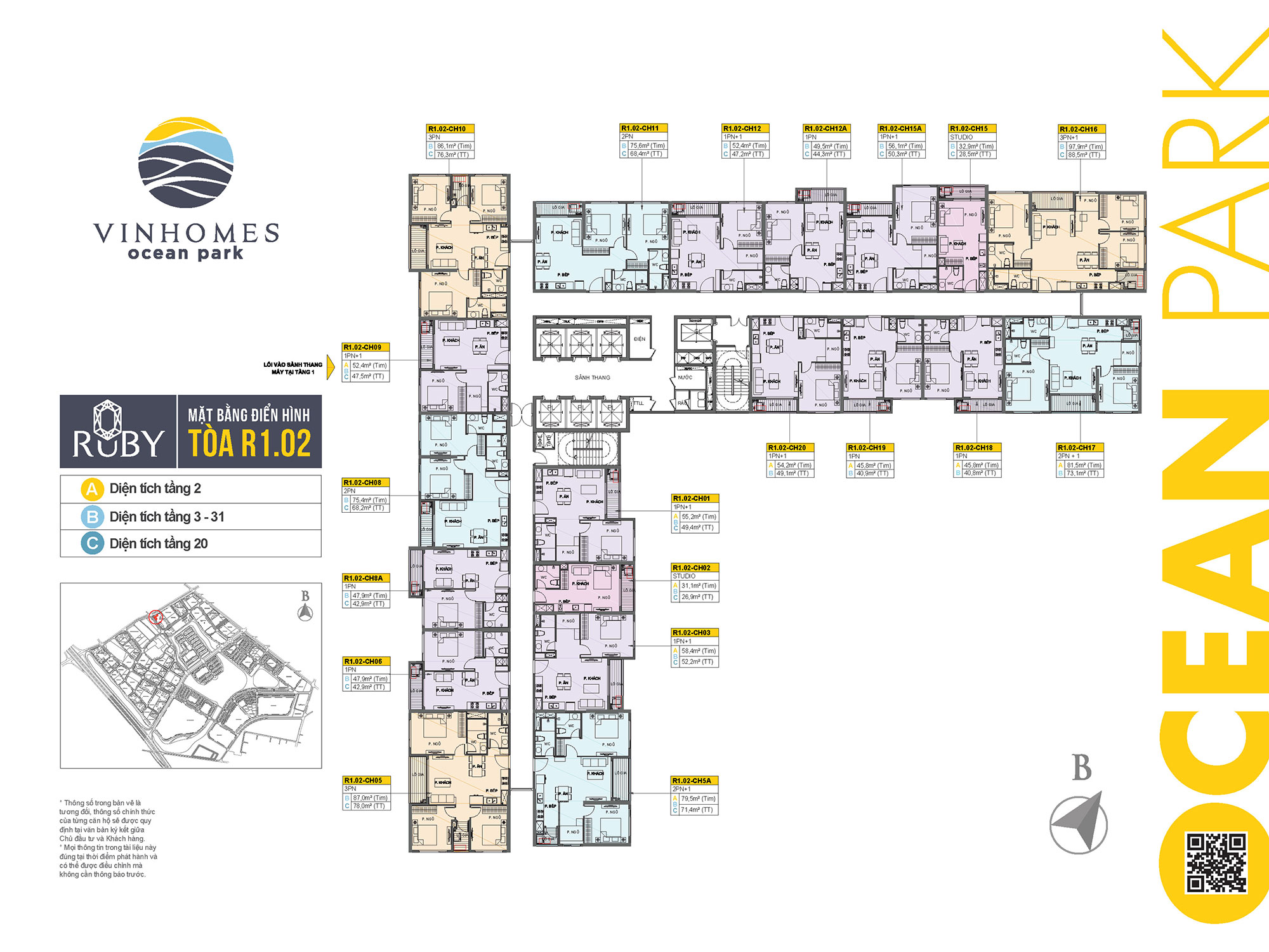 Mặt bằng tòa R1.02 Vinhomes Ocean Park mat-bang-toa-r102-vinhomes-ocean-park