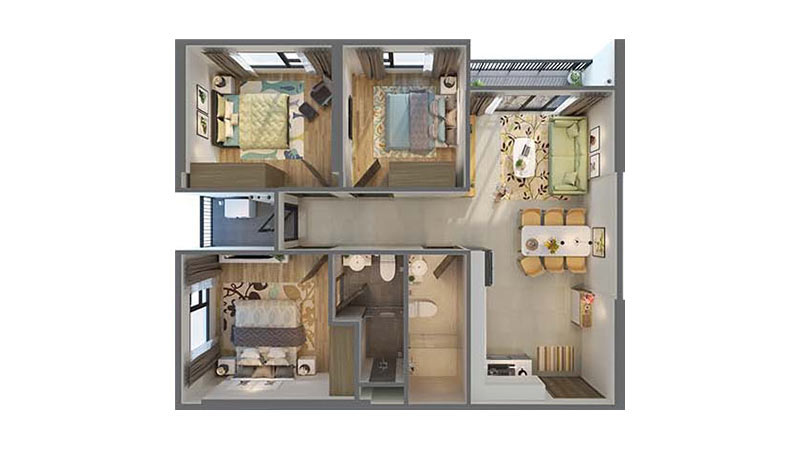 Mặt bằng căn hộ 3PN The Sapphire Vinhomes Ocean Park mat-bang-can-ho-3pn-the-sapphire-vinhomes-ocean-park
