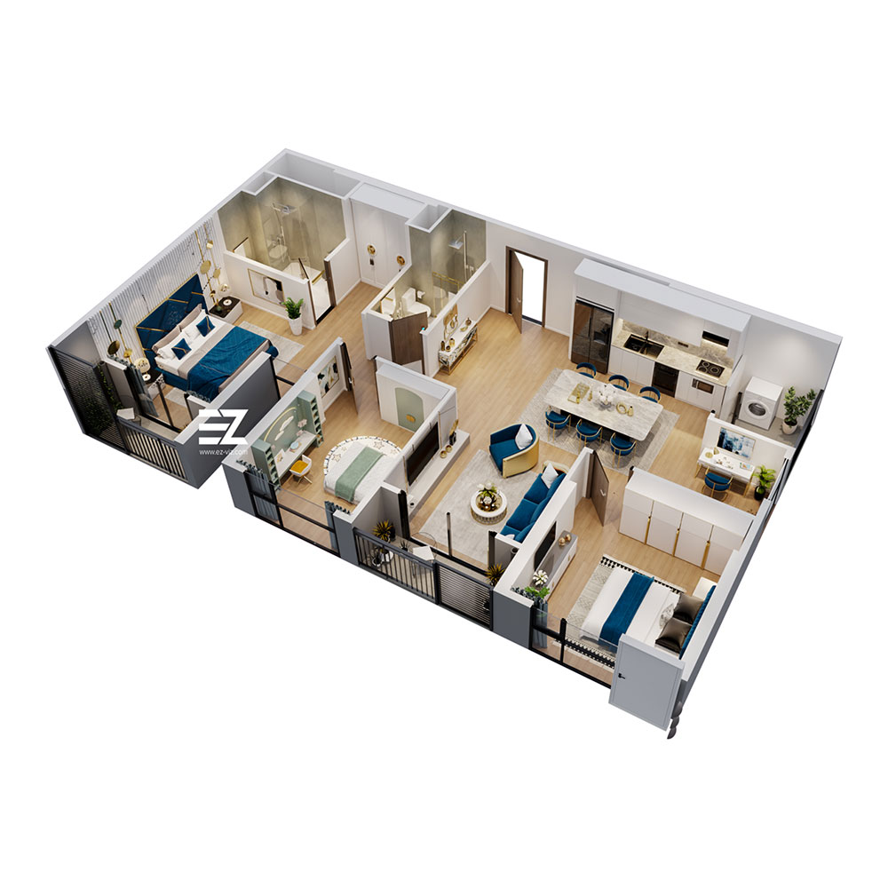 Mặt bằng căn hộ 3PN ZR1 Vinhomes Ocean Park mat-bang-can-ho-3pn-zr1-vinhomes-ocean-park