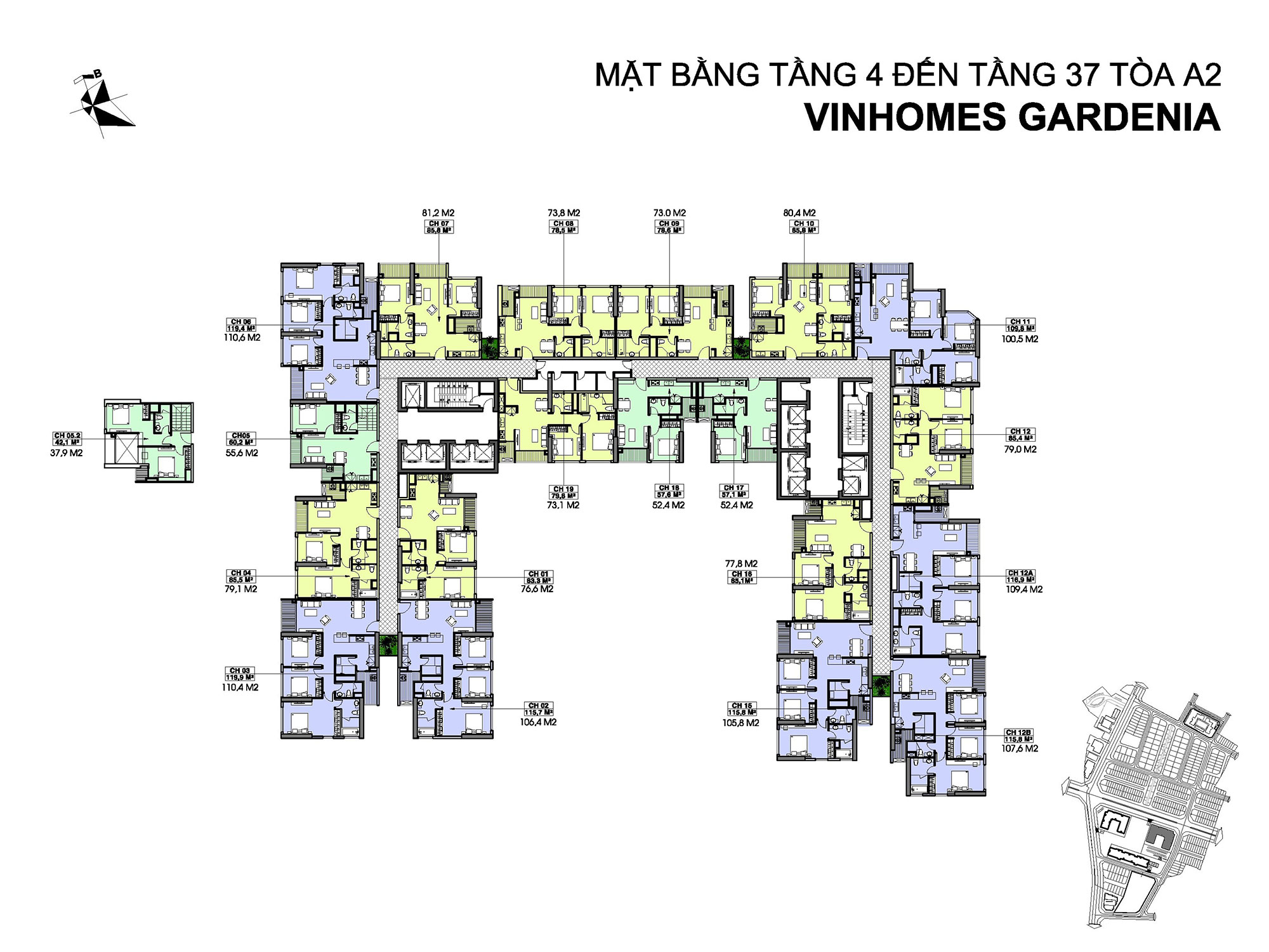 Mặt bằng tòa A2 Vinhomes Gardenia mat-bang-toa-a2-vinhomes-gardenia