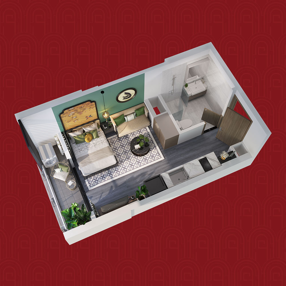 Mặt bằng căn hộ studio TK1 Vinhomes Smart City mat-bang-can-ho-studio-tk1-vinhomes-smart-city