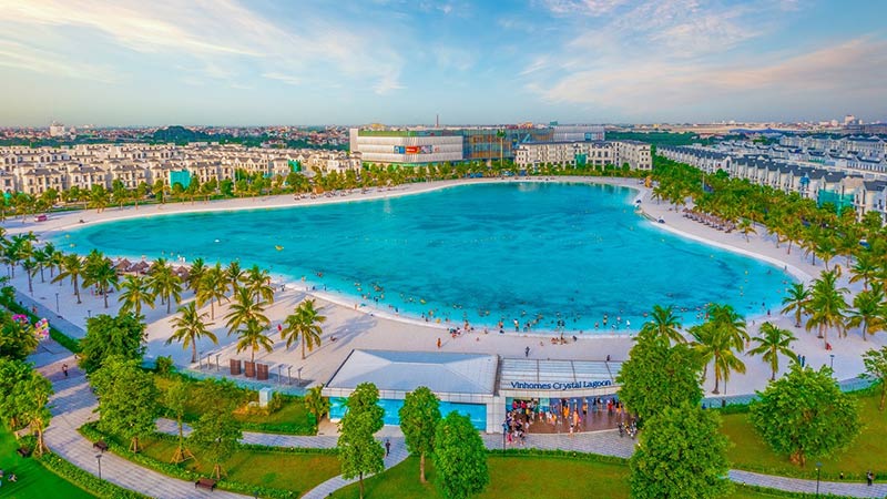 Biển nhân tạo Crystal Lagoon Vinhomes Ocean Park Hà Nội