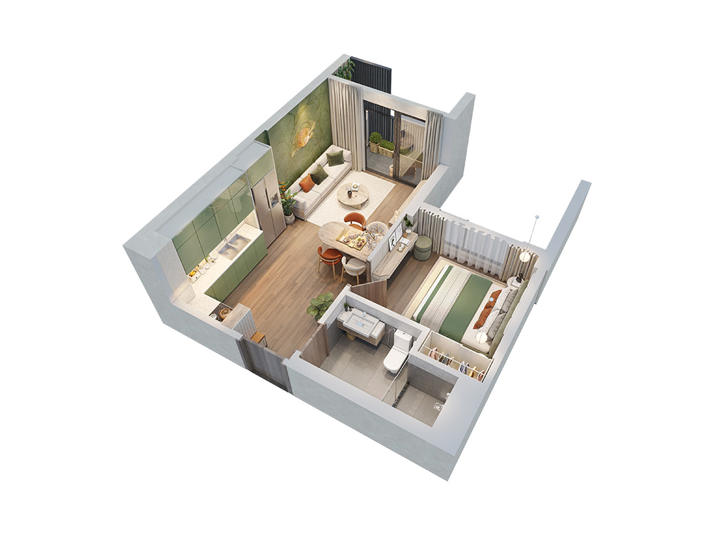 Mặt bằng căn hộ 1PN TC1 Vinhomes Smart City mat-bang-can-ho-1pn-tc1-vinhomes-smart-city
