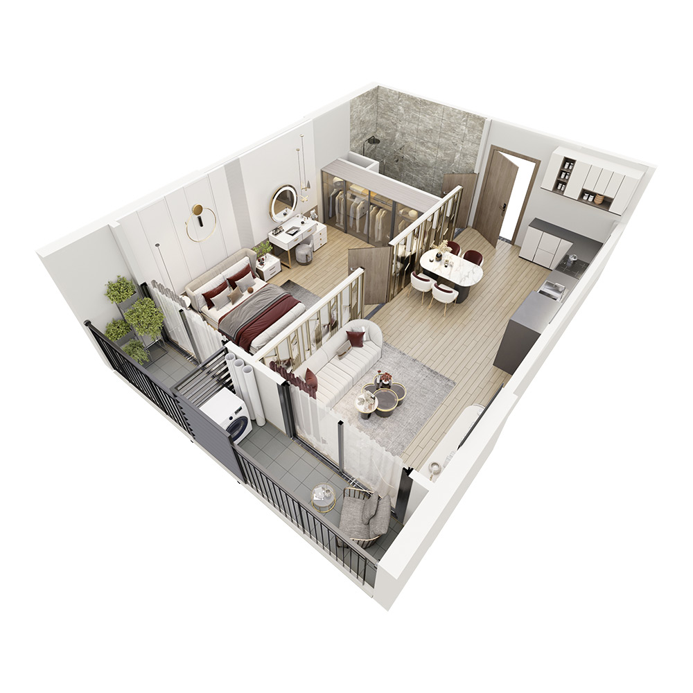 Mặt bằng căn hộ 1PN ZR2 Vinhomes Ocean Park mat-bang-can-ho-1pn-zr2-vinhomes-ocean-park