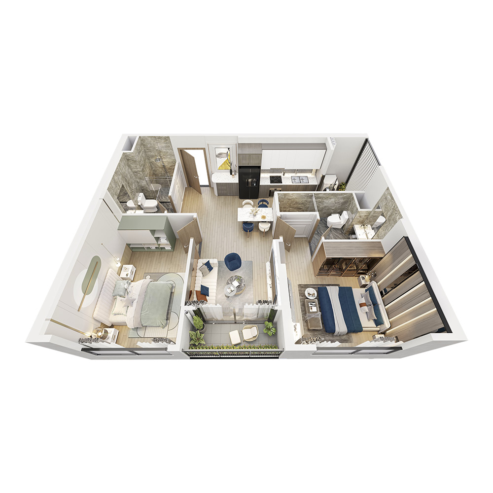 Mặt bằng căn hộ 2PN ZR2 Vinhomes Ocean Park mat-bang-can-ho-2pn-zr2-vinhomes-ocean-park