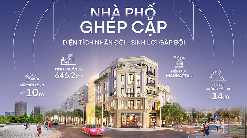 Nhà phố ghép cặp: Giải pháp kinh doanh mới tại Global Gate
