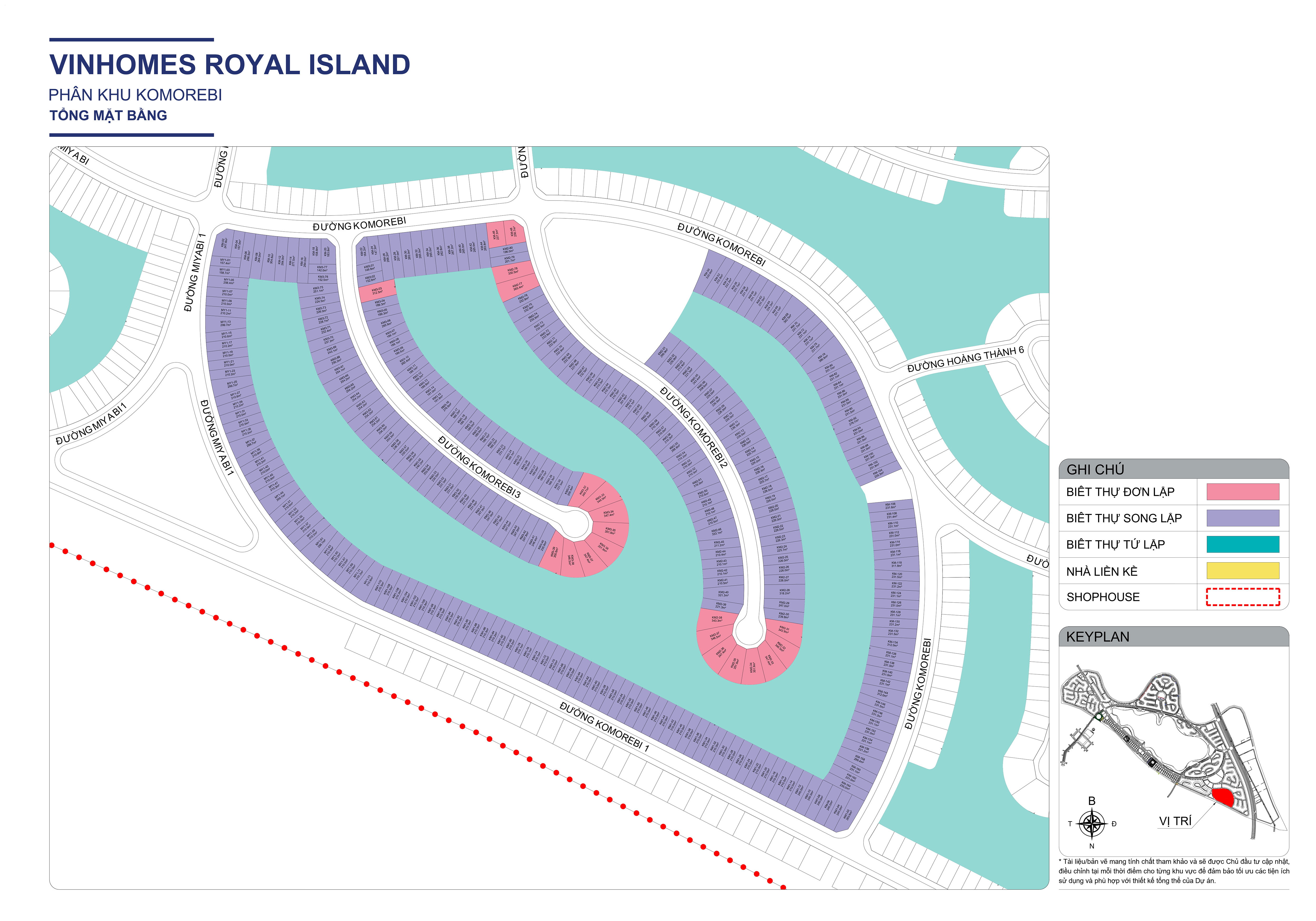 Mặt bằng phân khu Komorebi Vinhomes Royal Island mat-bang-phan-khu-komorebi-vinhomes-royal-island