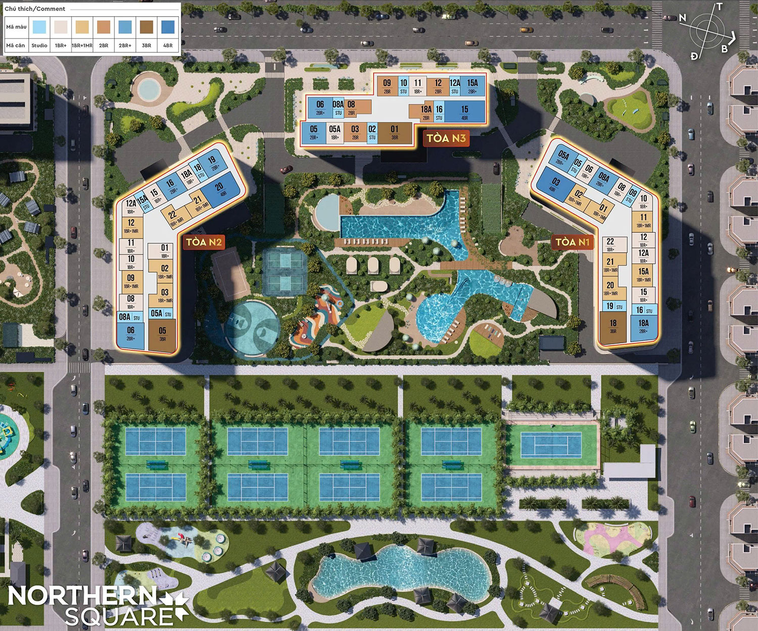 Mặt bằng phân khu Northern Square Masteri Trinity Square mat-bang-phan-khu-northern-square-masteri-trinity-square
