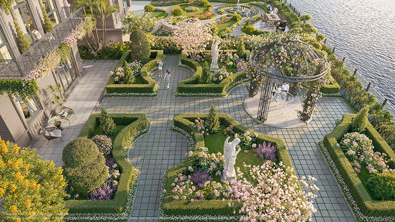 Sân vườn phía sau dinh thự Hoàng Thành Vinhomes Royal Island san-vuon-phia-sau-dinh-thu-hoang-thanh-vinhomes-royal-island